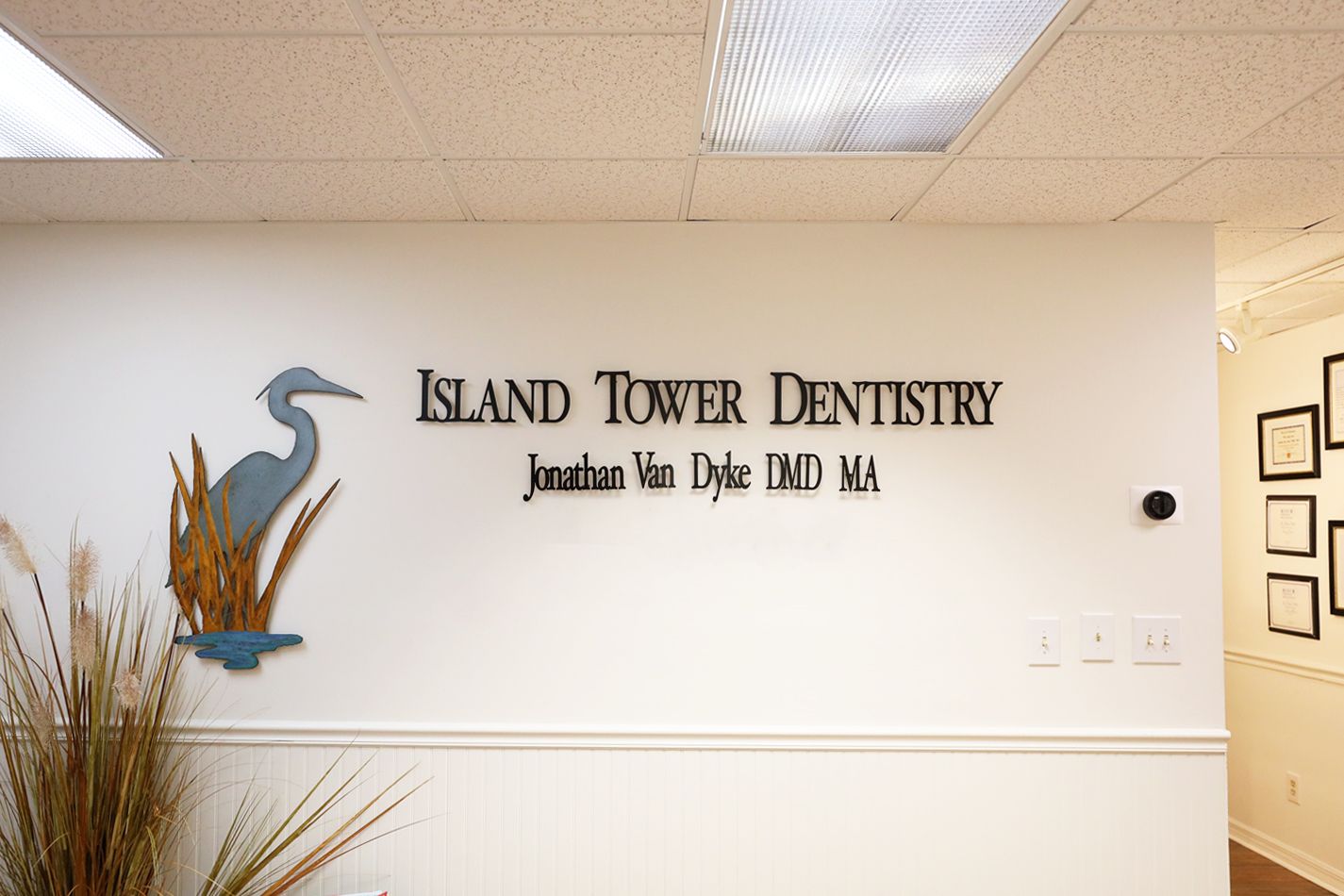 Island Tower Dentistry sign